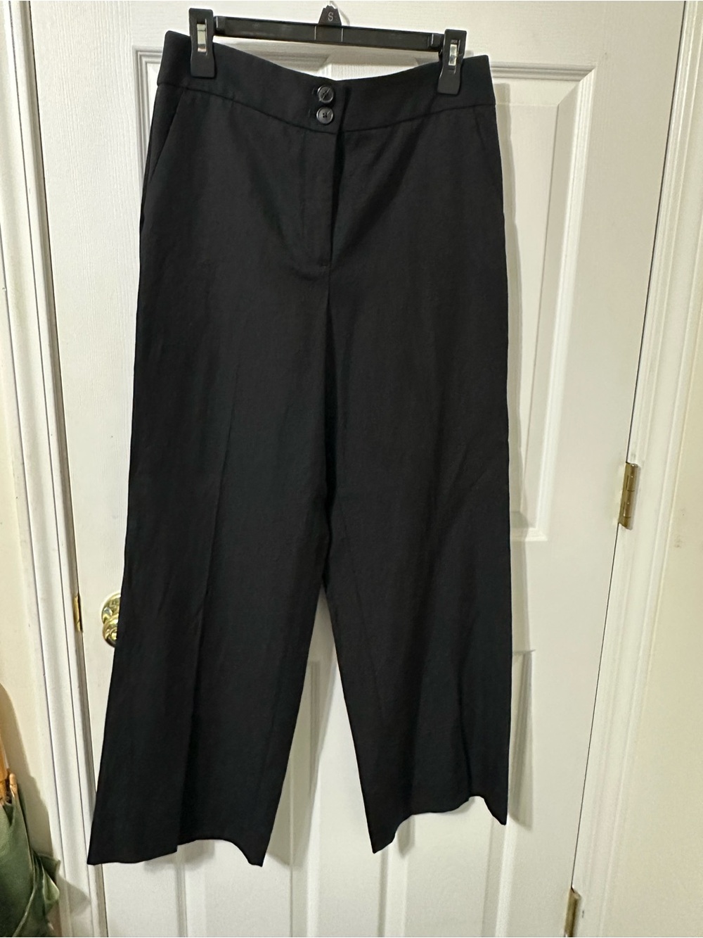 Talbots Greenwich Linen Blend Wide-Leg Trousers
